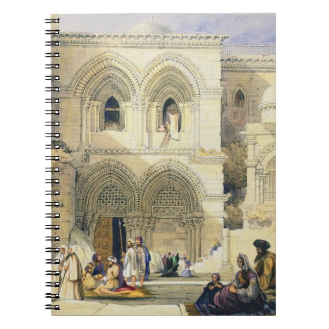 Holy Sepulchre, in Jerusalem (colour litho) Spiral Notebook (Front)