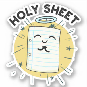 Holy Sheet Funny Halo Paper Pun 