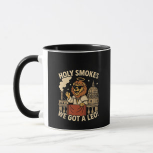 Holy Smoke Pope Leo XIV Christian Church Mug