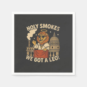 Holy Smoke Pope Leo XIV Christian Church Napkin