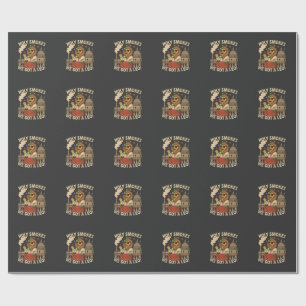 Holy Smoke Pope Leo XIV Christian Church Wrapping Paper
