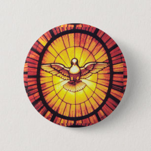 HOLY SPIRIT 6 CM ROUND BADGE