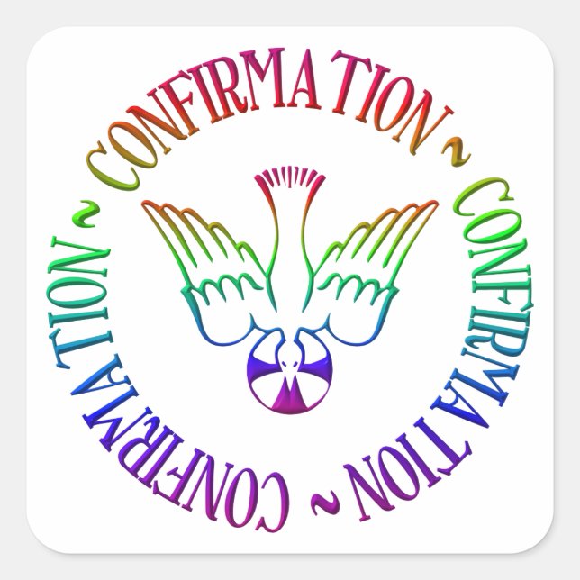 Holy Spirit - Confirmation Square Sticker (Front)