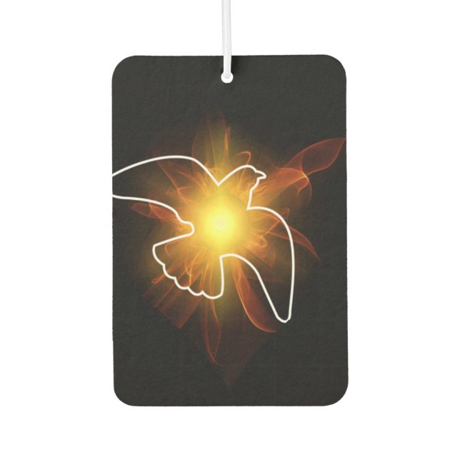 Holy Spirit Dove and Cross Car Air Freshener (Front)