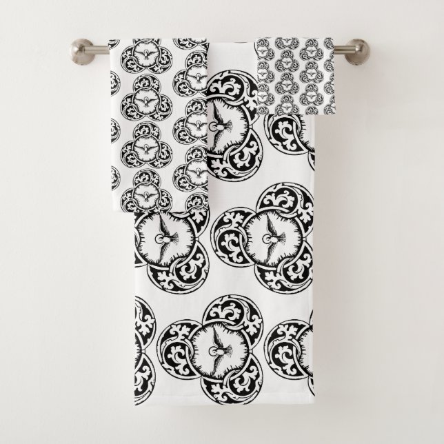 Holy Spirit Dove Christian symbol Bath Towel Set (Insitu)