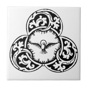 Holy Spirit Dove Christian symbol Tile