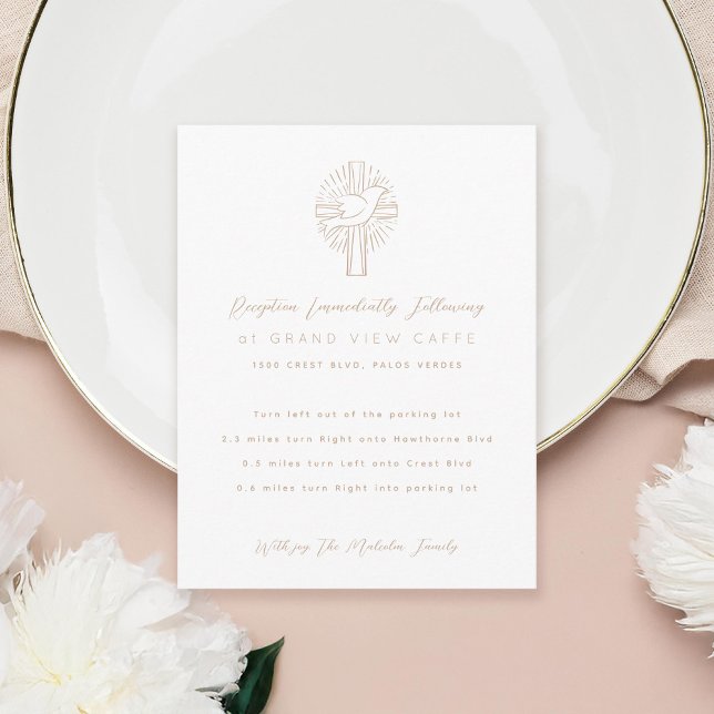 Holy Spirit Dove Cross Photo Confirmation Enclosure Card (Creator Uploaded)