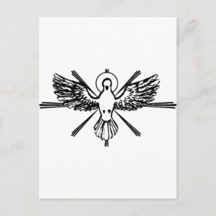Holy Spirit Dove Descending in Glory Postcard
