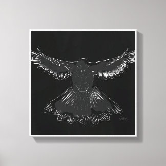 Holy Spirit Dove Design Comic Style No. 1 Black Canvas Print