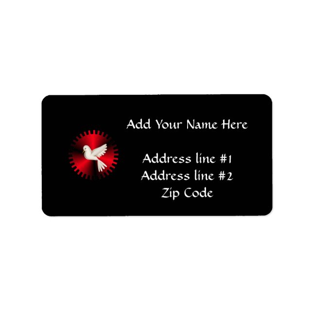 Holy Spirit Dove Label (Front)