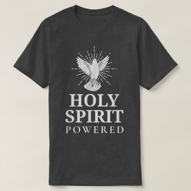 Holy Spirit Dove Powered Christian Gifts For Men A T-Shirt (Design Front)