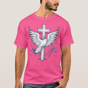 Holy Spirit Dove Praise Jesus Baptism Of Jesus Cro T-Shirt