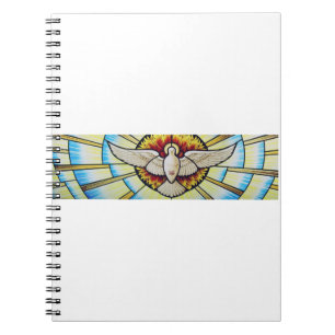 Holy Spirit dove stained glass Notebook