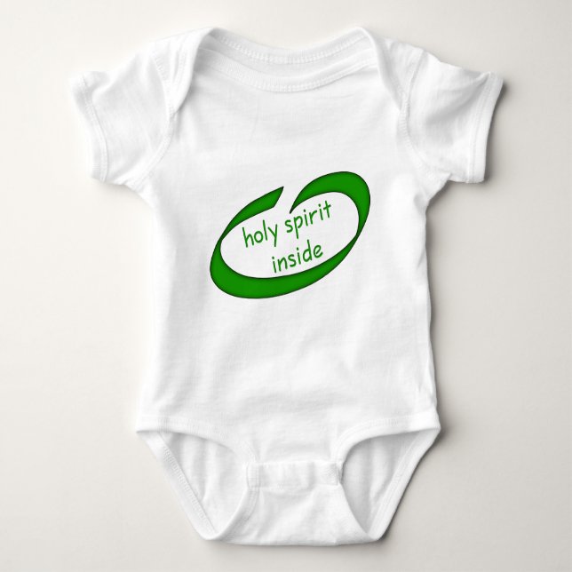 Holy Spirit Inside Christian Baby Bodysuit (Front)