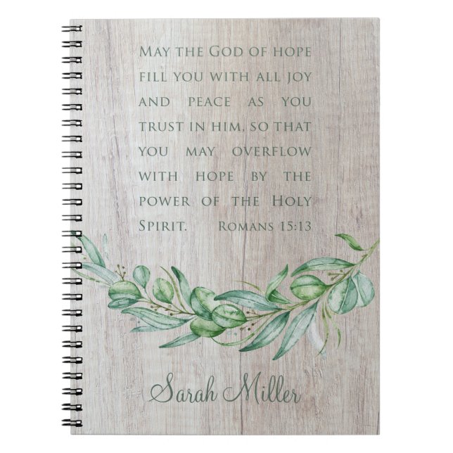 Holy Spirit Personalised Bible Verse Study Notebook (Front)