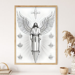 Holy Spirit Print, Pentecost Bible Art, Tongues of Poster