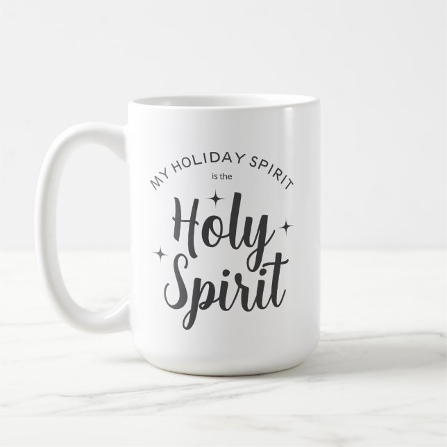 Holy Spirit Religious Christmas Holiday Coffee Mug (Left)