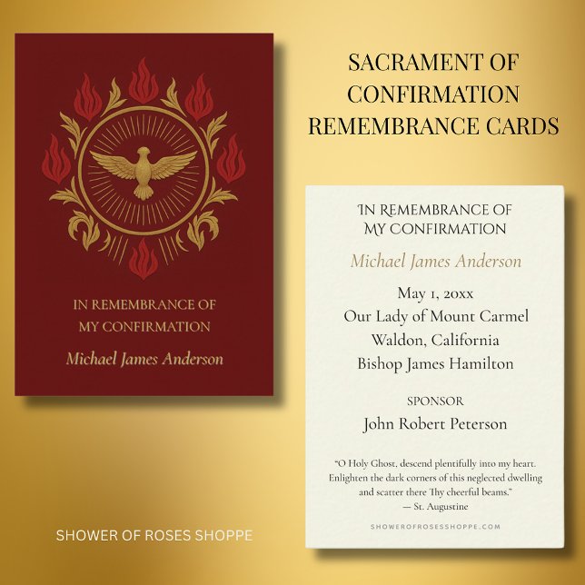 Holy Spirit  Sacrament Confirmation Holy Card -- (Creator Uploaded)