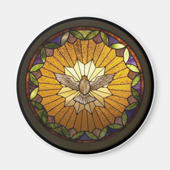 Holy Spirit Stained Glass Magnet (Front)