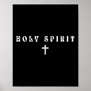 Holy Spirit Subtle Christian Minimal Religious Fai Poster