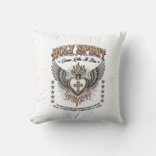 Holy Spirit Vintage Engraving Winged Heart Shirt_1 Cushion