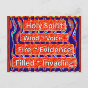 Holy Spirit `~ Wind, Fire, Filled Postcards
