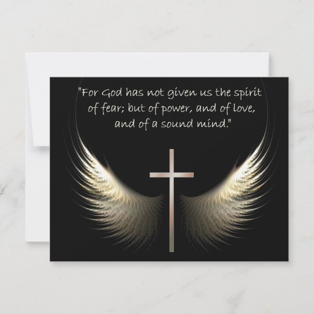 Holy Spirit Wings with Cross and Scripture Verse (Front)