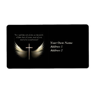 Holy Spirit Wings with Cross and Scripture Verse