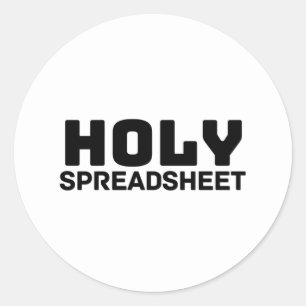 Holy Spreadsheet Classic Round Sticker