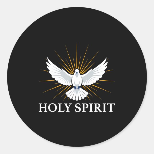 Holy Srit Dove Sritual Symbol Christian Bible Fait Classic Round Sticker (Front)
