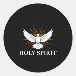Holy Srit Dove Sritual Symbol Christian Bible Fait Classic Round Sticker