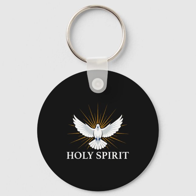 Holy Srit Dove Sritual Symbol Christian Bible Fait Key Ring (Front)