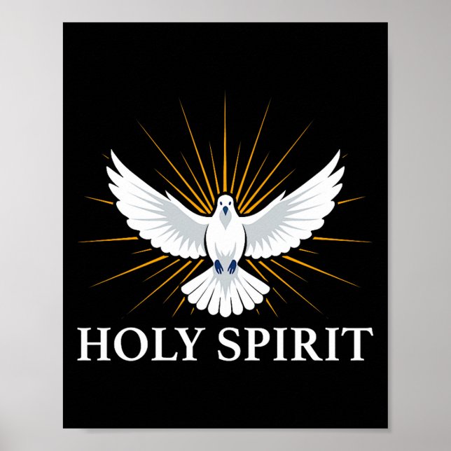 Holy Srit Dove Sritual Symbol Christian Bible Fait Poster (Front)