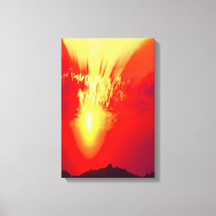 Holy Sunset art Canvas Print