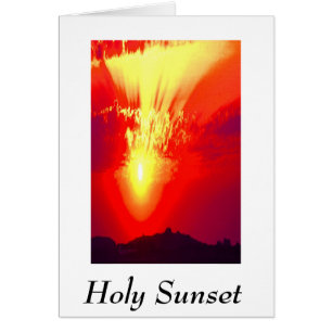 Holy sunset art card