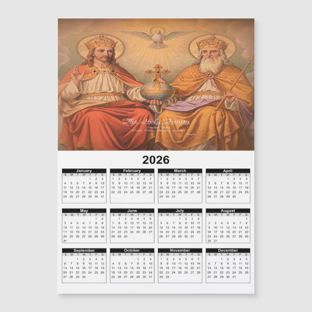 Holy Trinity 2026 Calendar (Front)