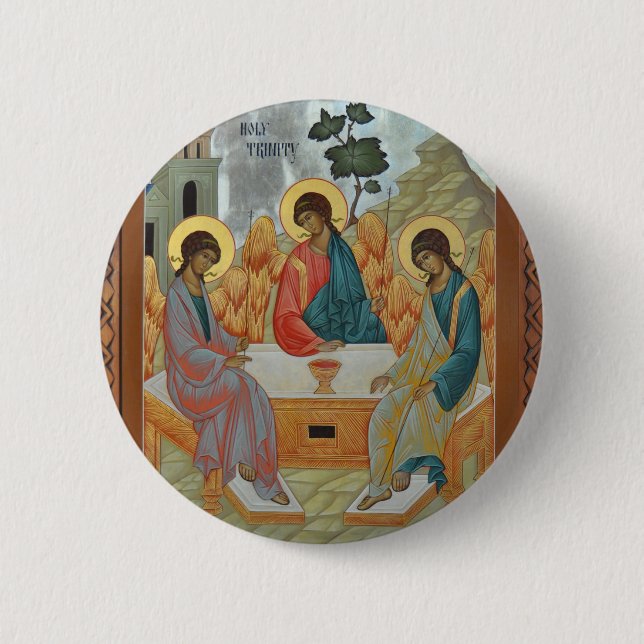 Holy Trinity 6 Cm Round Badge (Front)