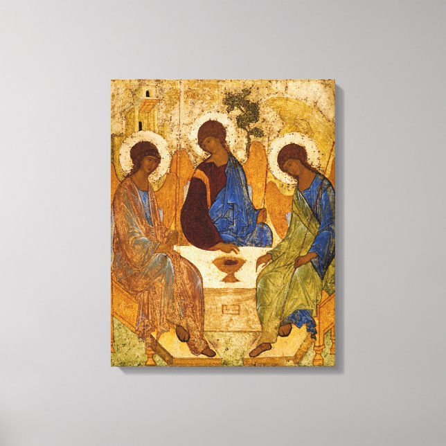 Holy Trinity Andrei Rublev Holy Icon Religious Art Canvas Print (Front)
