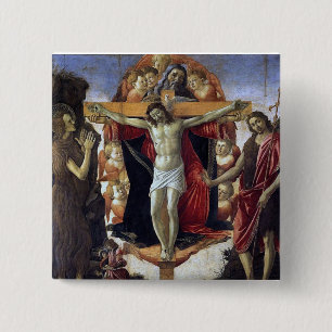 Holy Trinity - Botticelli 15 Cm Square Badge