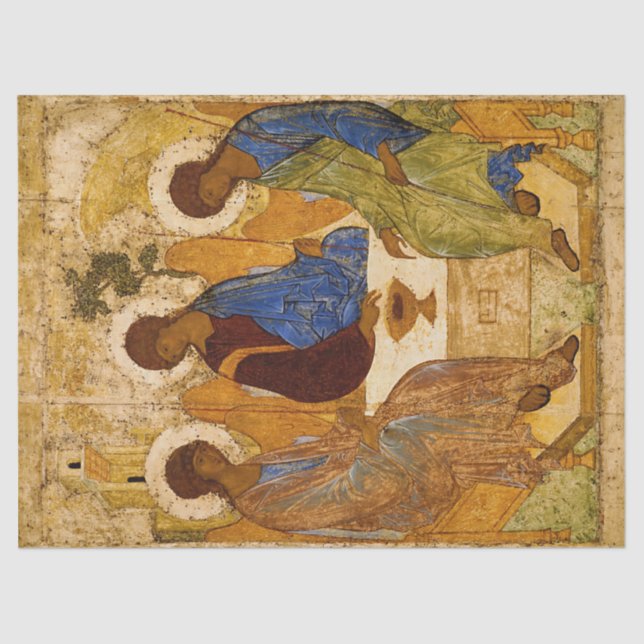 Holy Trinity by Andrey Rublev Tissue Paper (Front)