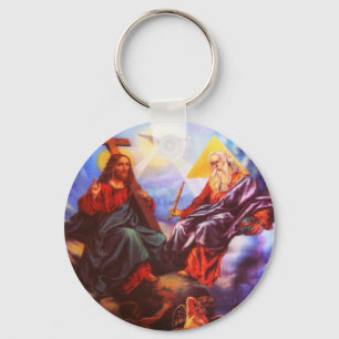 Holy Trinity Father Son Holy Spirit Keychain