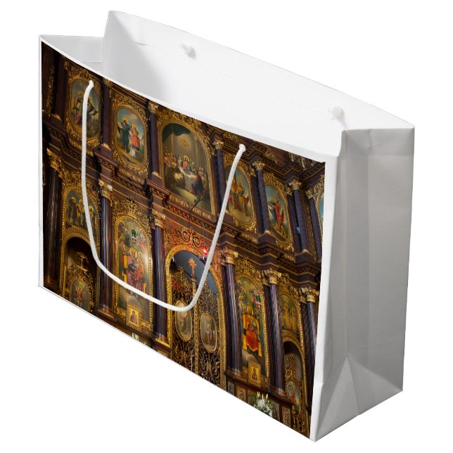 Holy Trinity Greek Orthodox Church Large Gift Bag (Front Angled)