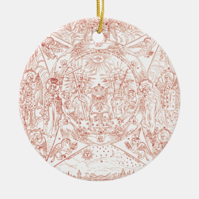 Holy Trinity in Glory Ceramic Tree Decoration (Front)