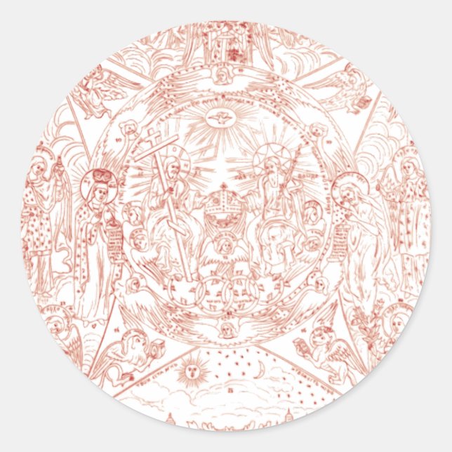 Holy Trinity in Glory Classic Round Sticker (Front)