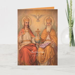 Holy Trinity with Prayer Holiday Card