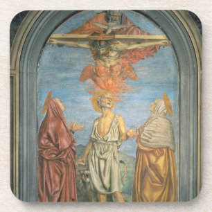 Holy Trinity with St. Jerome (fresco) Coaster