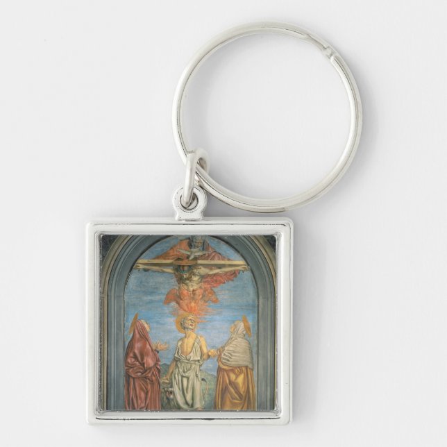 Holy Trinity with St. Jerome (fresco) Key Ring (Front)