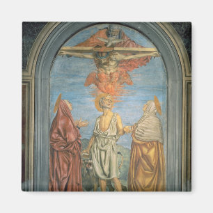 Holy Trinity with St. Jerome (fresco) Magnet