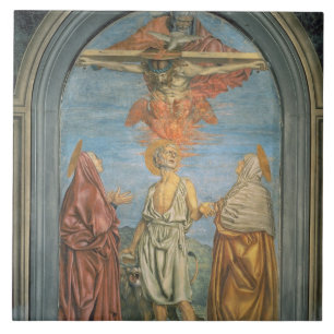 Holy Trinity with St. Jerome (fresco) Tile