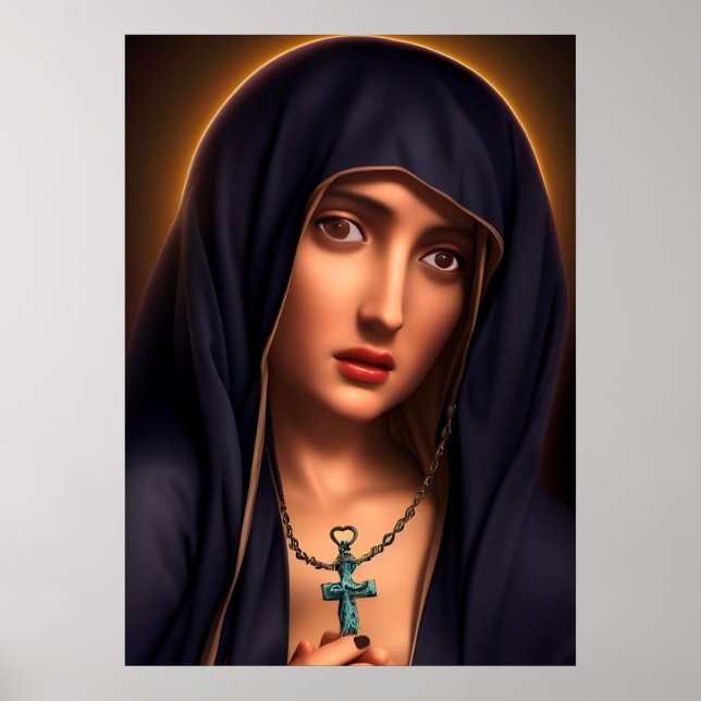 Holy Virgin Mary Artwork Poster (Front)